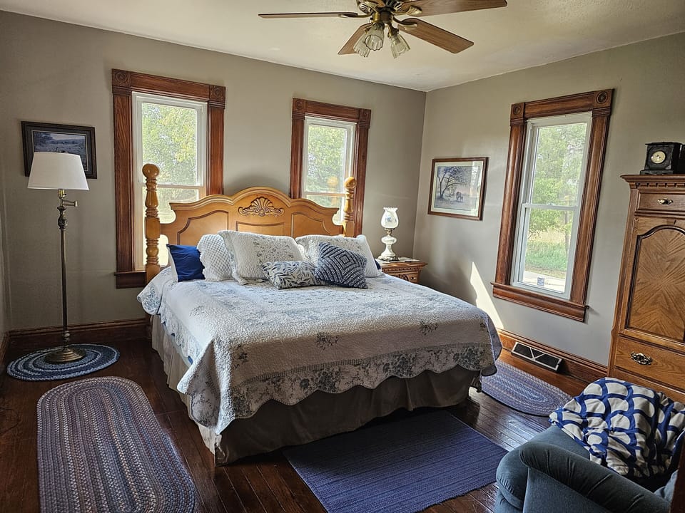 king size bed on main floor