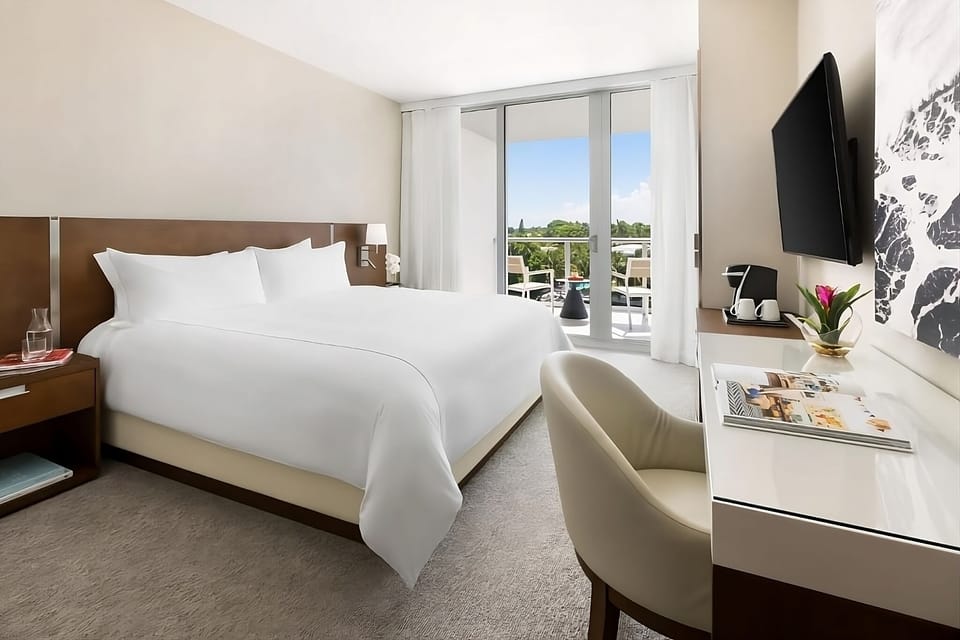Wake up to bright skies and step onto your private balcony.