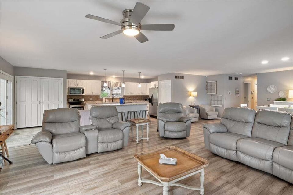 Comfortable leather seating with recliners