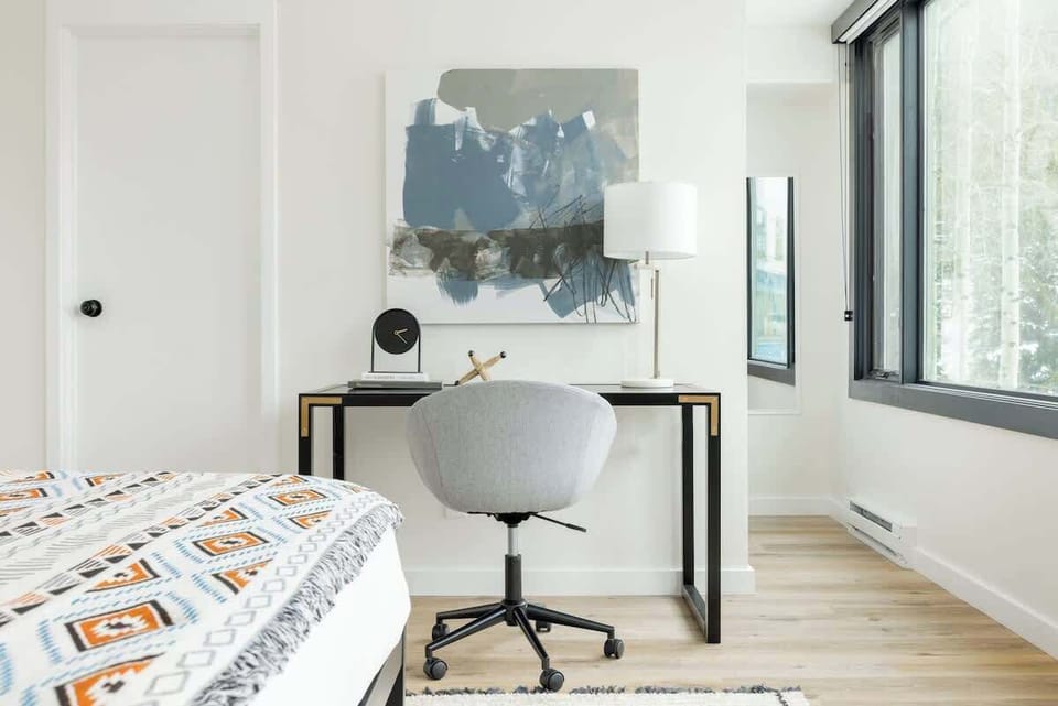 Workspace in the primary bedroom