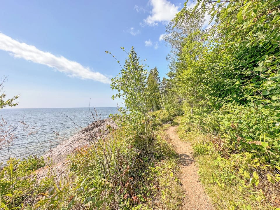 Trails to coves.
