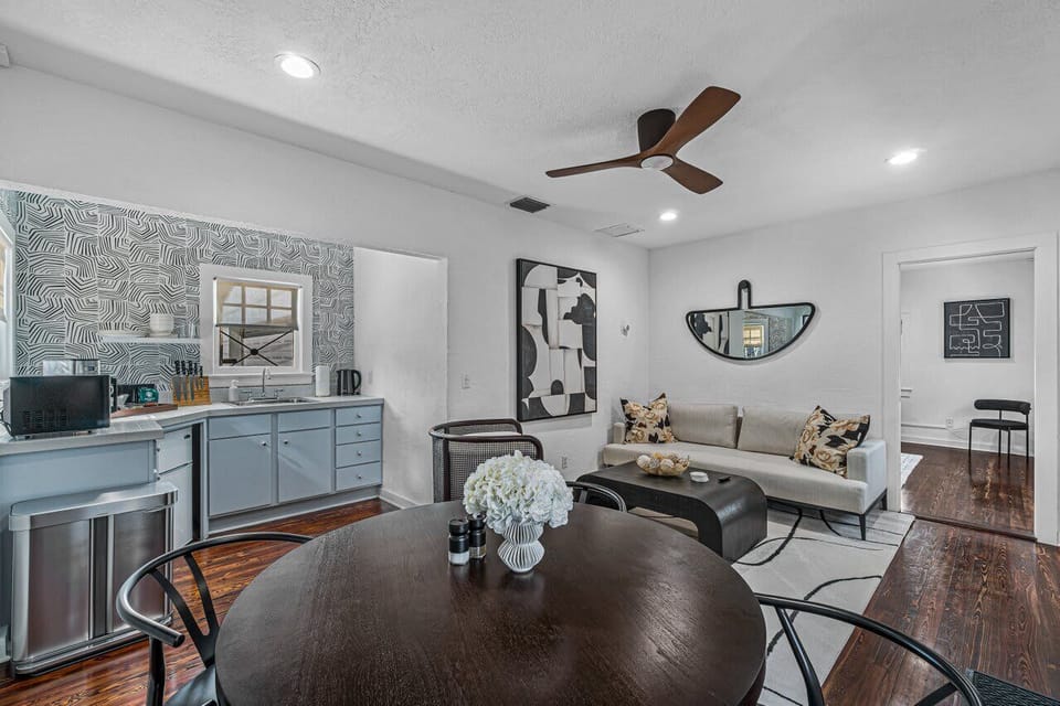 A comfortable dining area to enjoy a quick bite.