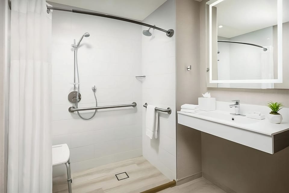 Unwind with an easy-step shower designed for effortless comfort.