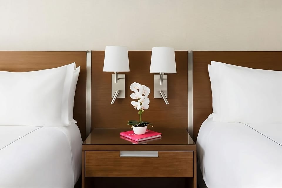 Sip water bedside and drift off in quiet comfort.