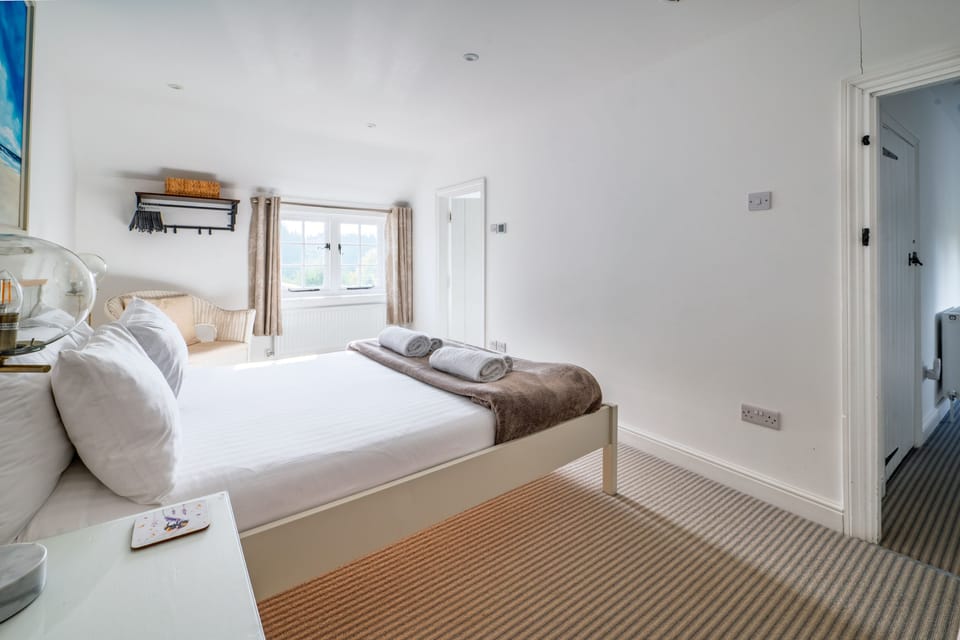 First floor: Bright master bedroom has en-suite bathroom
