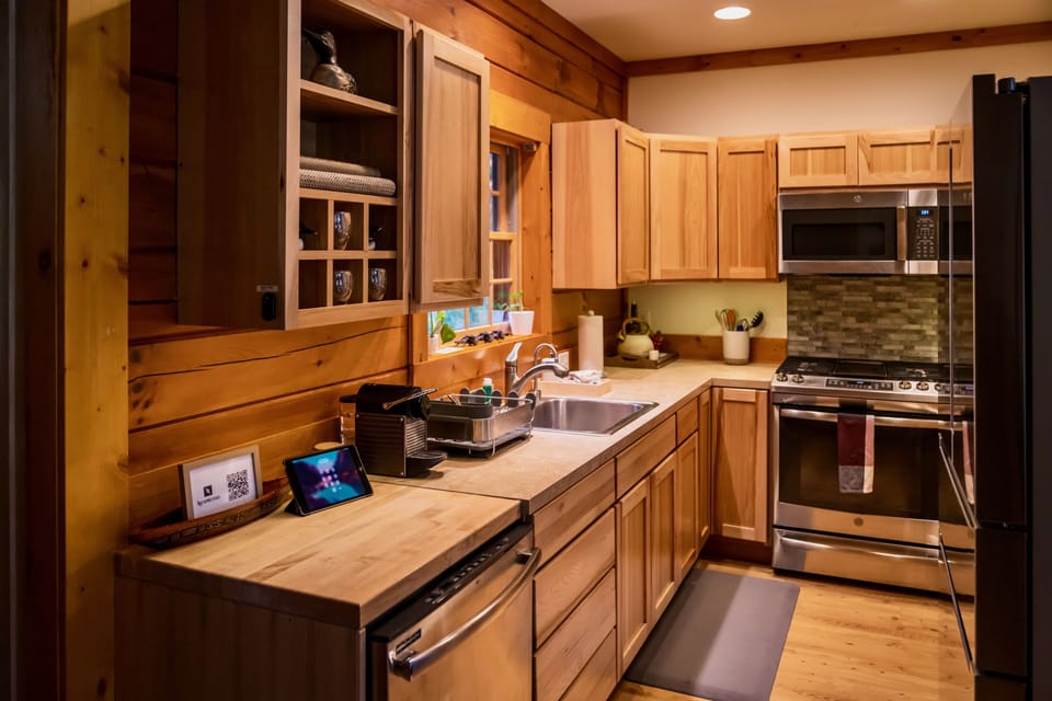 Fully Equipped with Gas Stove, New Bosch Appliances, Nespresso, & Vitamix. 