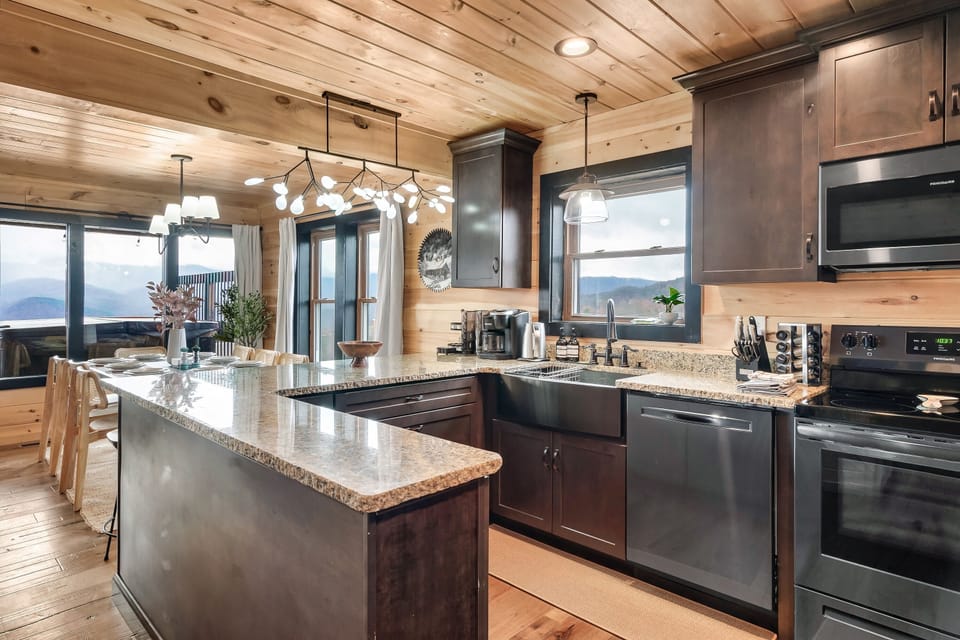 Kitchen to the right when you firs walk into the front door.