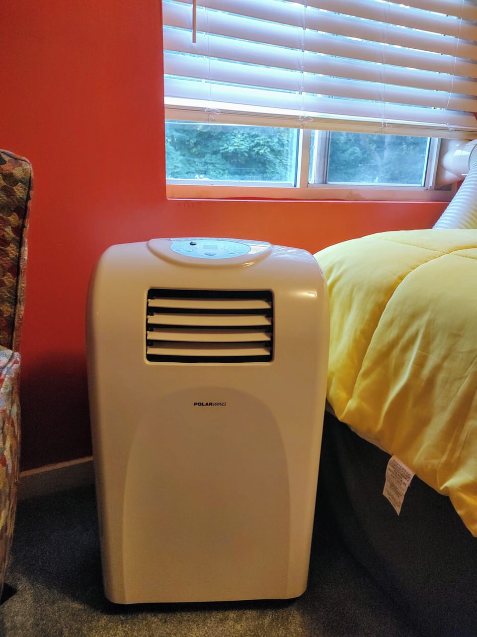 Portable AC unit in Orange room upstairs