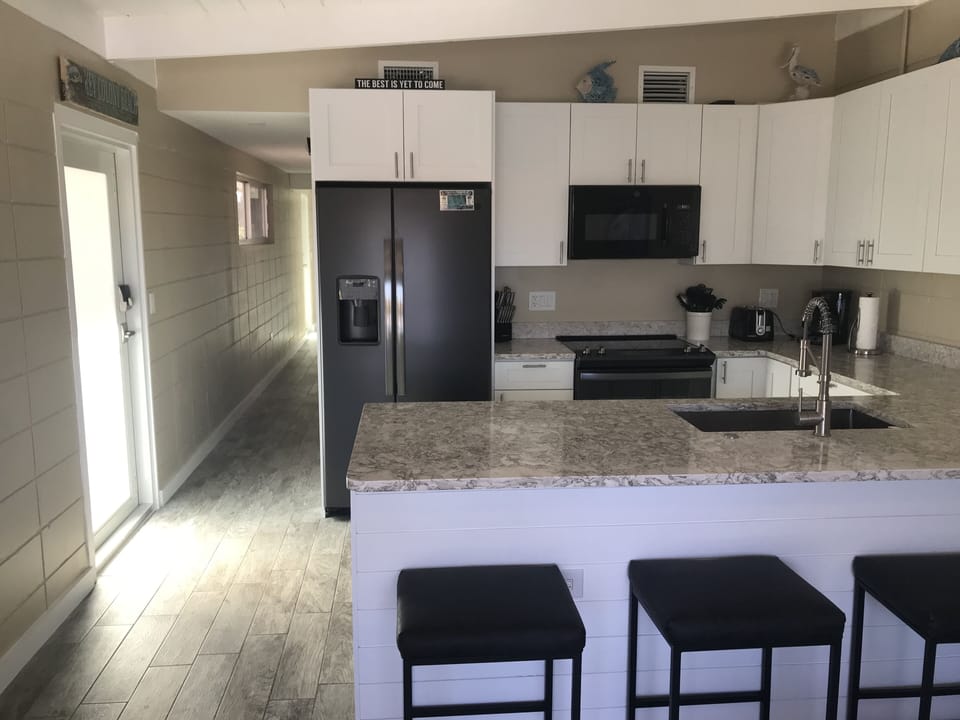 Kitchen and hallway view.