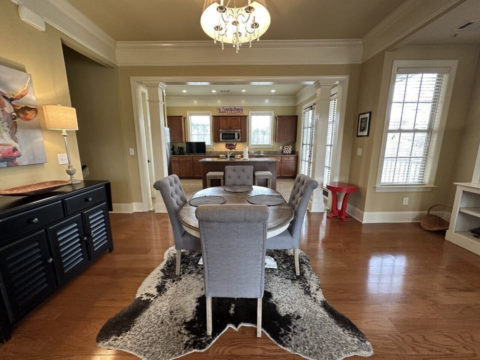 Dining room and kitchen