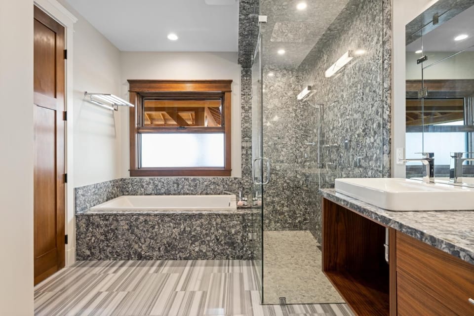 Master Bathroom With Steam Shower Controls