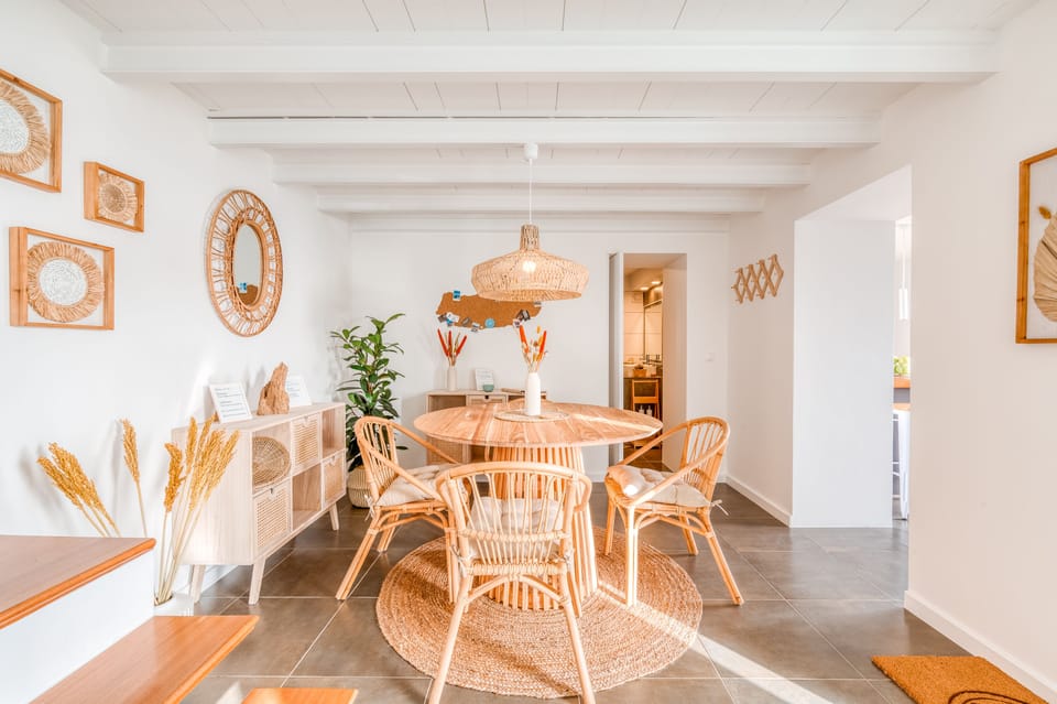 Lovingly designed light-flooded dining area