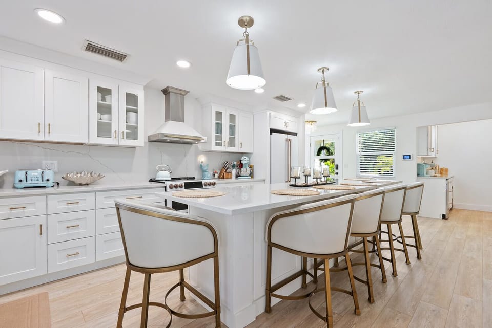 Chef's dream kitchen with all new GE appliances.