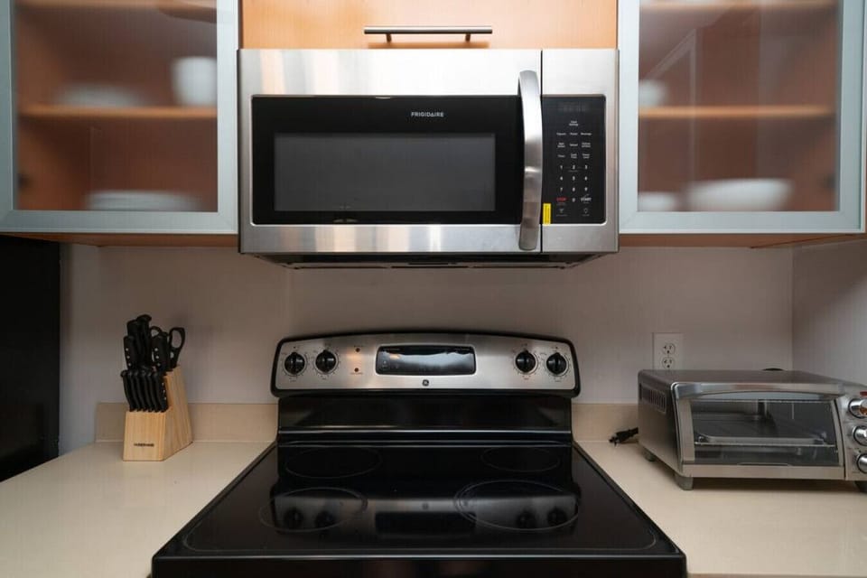 Fully equipped kitchen with complete set of cookware