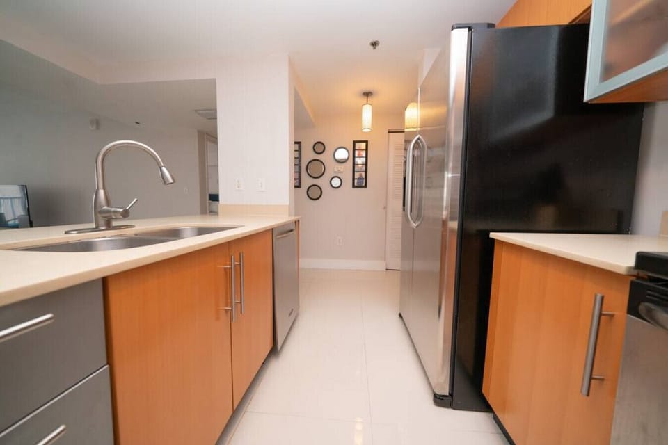 Fully equipped kitchen with complete set of cookware