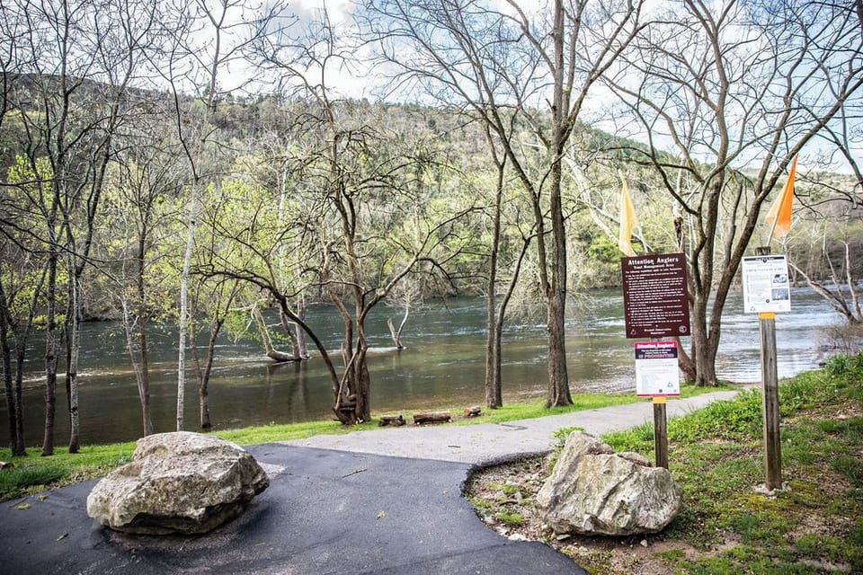 Fish in Lake Taneycomo - only 5 min walk
