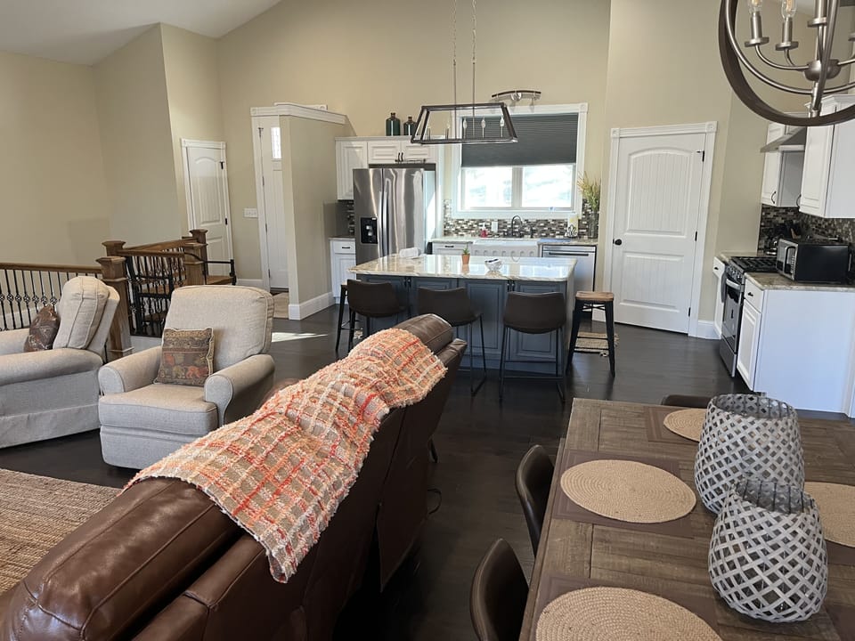 Kitchen, dining area upper level