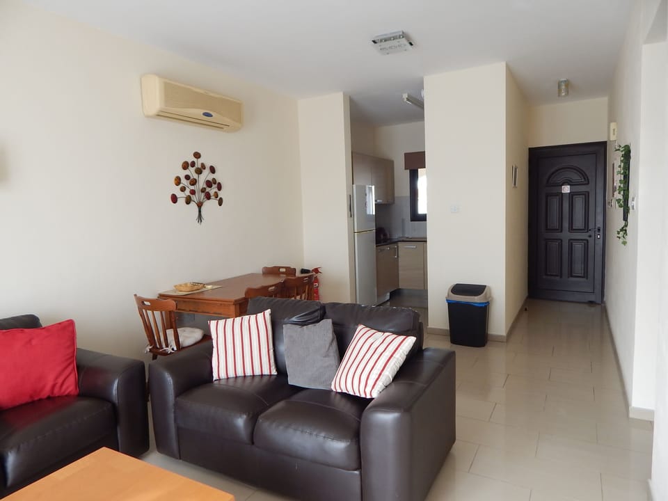 Dining table and chairs with air conditioning