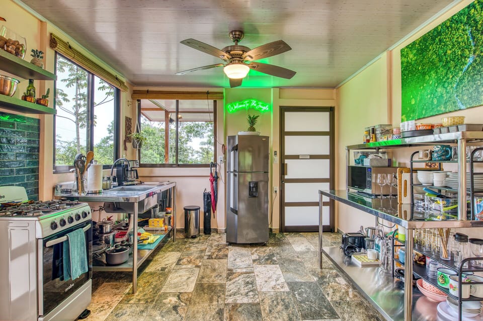 Looking to the front door from the living room