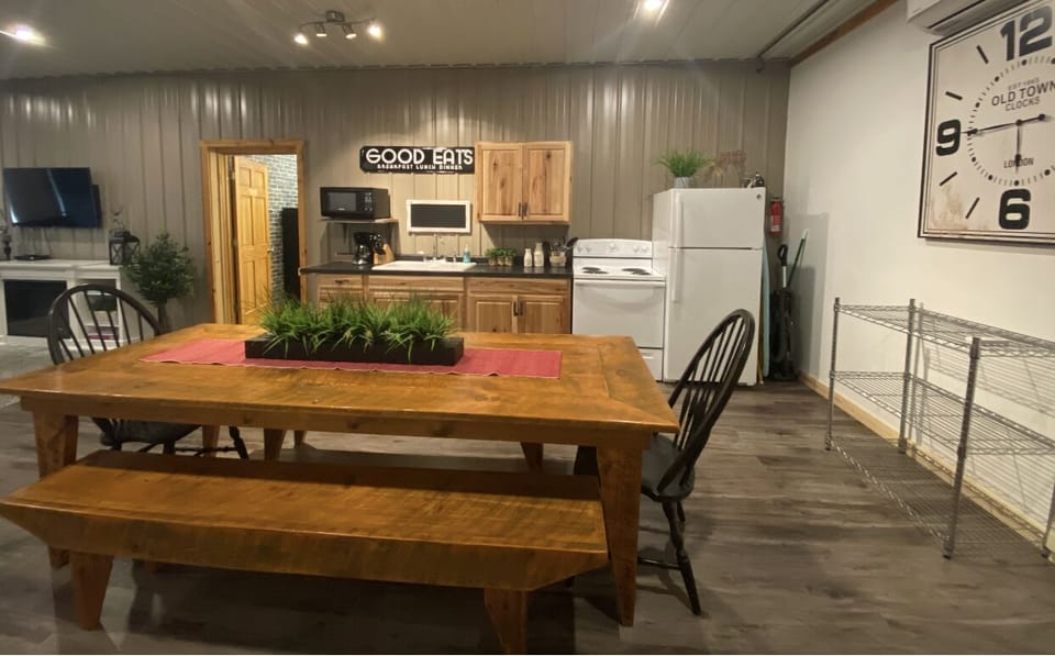 Large table for big family meaks and games