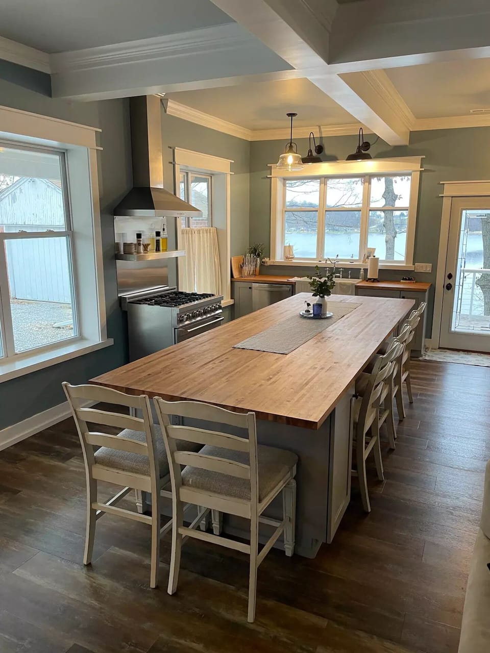 Huge butcher block island