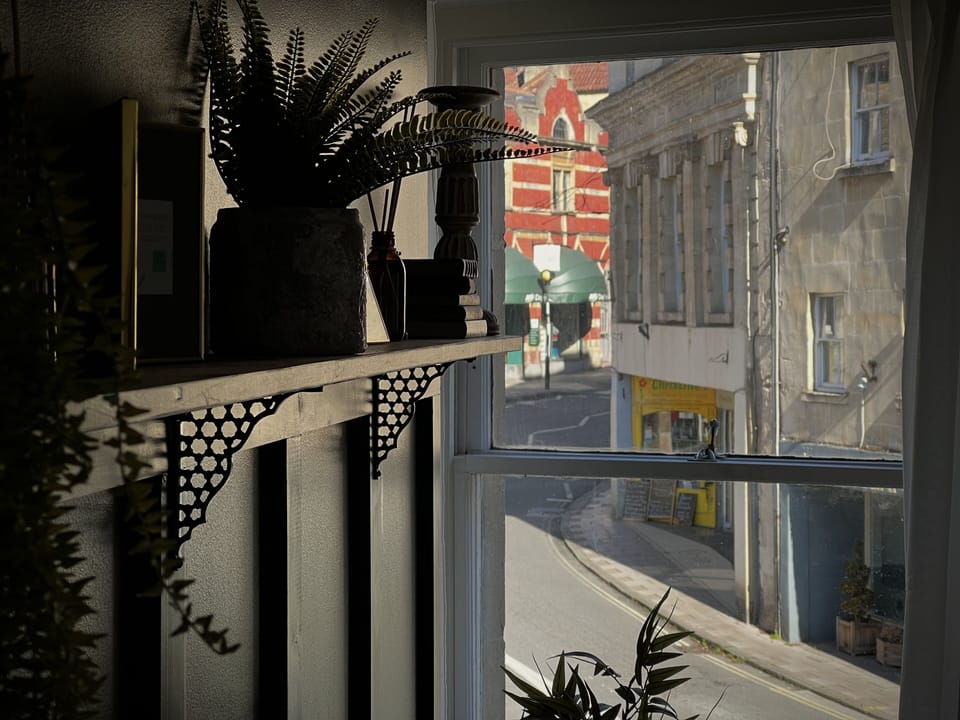 View from living area toward Silver Street