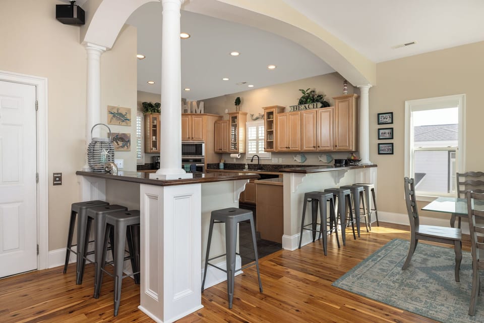 Your kitchen is extra spacious for large family gatherings