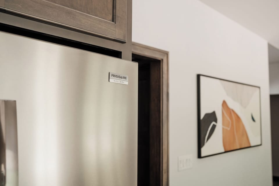 The Stainless steel appliance help make the kitchen an inviting space!