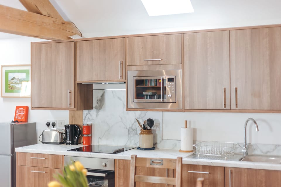 church barn kitchen area
