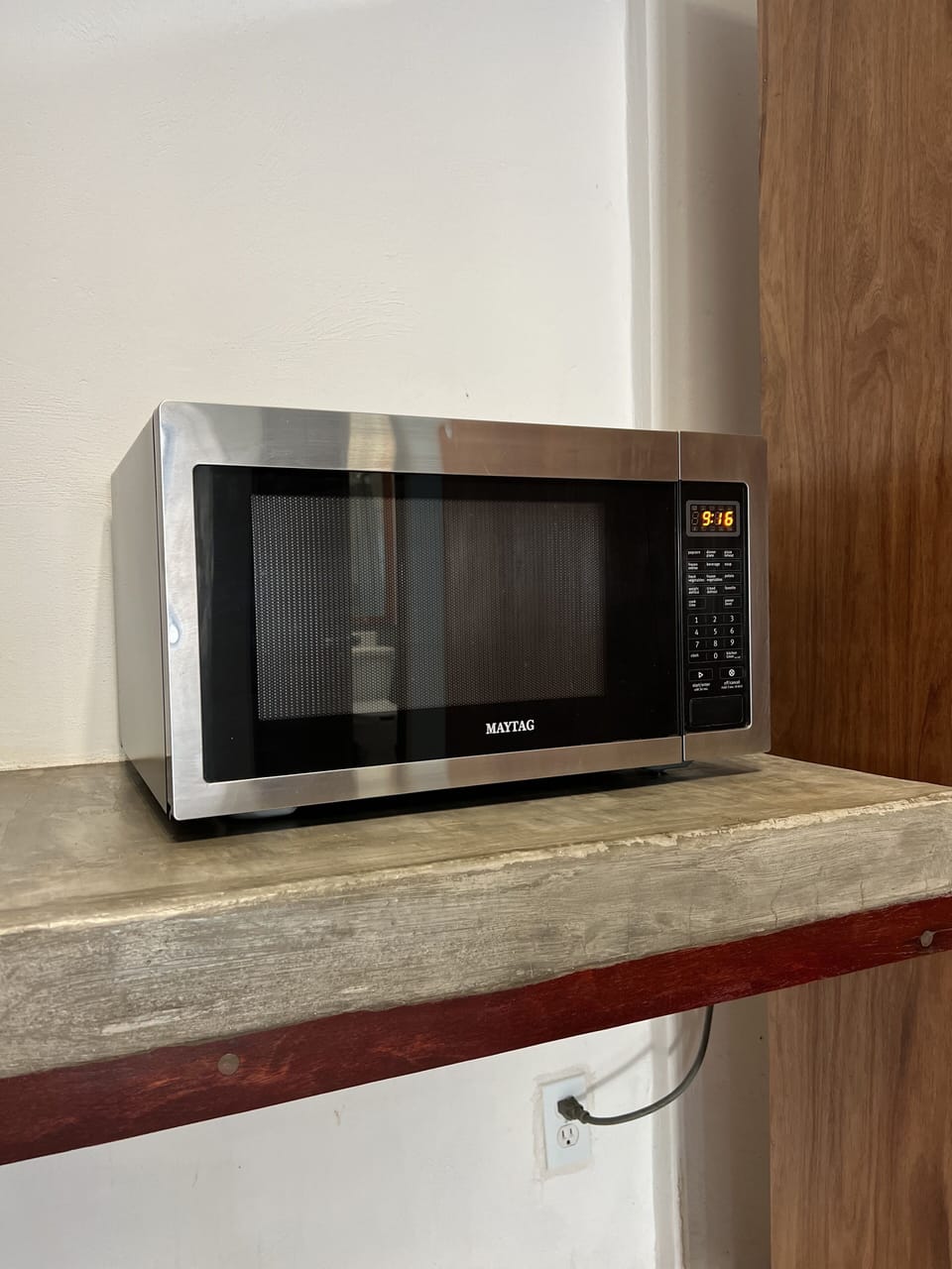 There's a microwave top cover inside the microwave for your use.