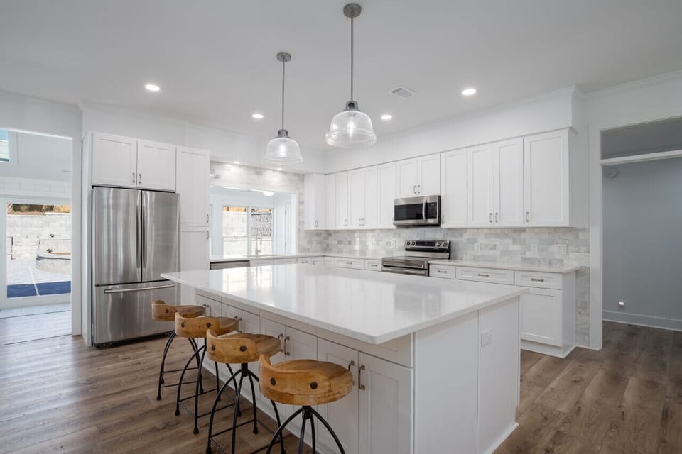 Enjoy time together in the large open kitchen/living area.