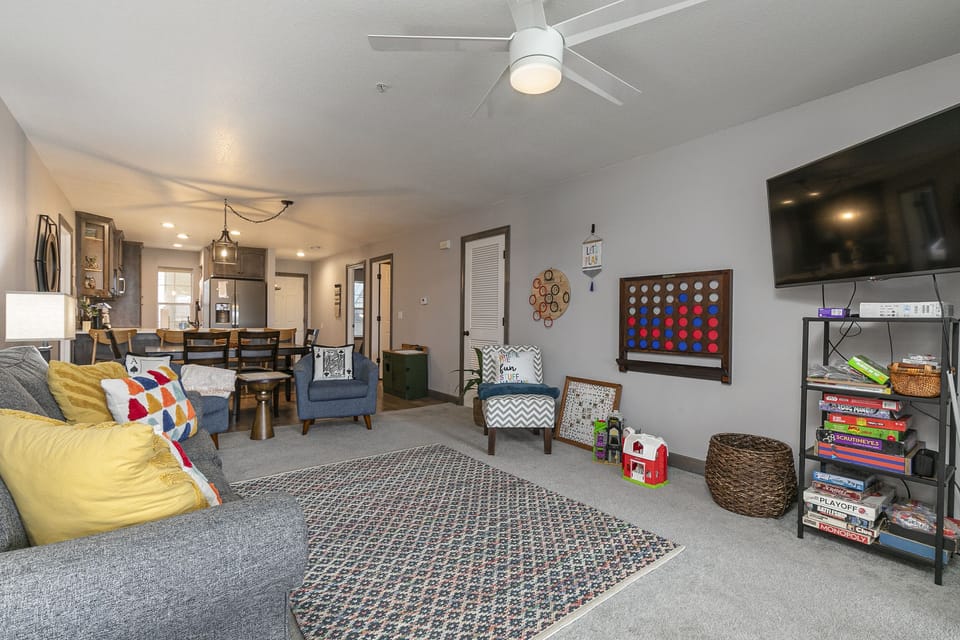 Living Room with Lots of Family Games