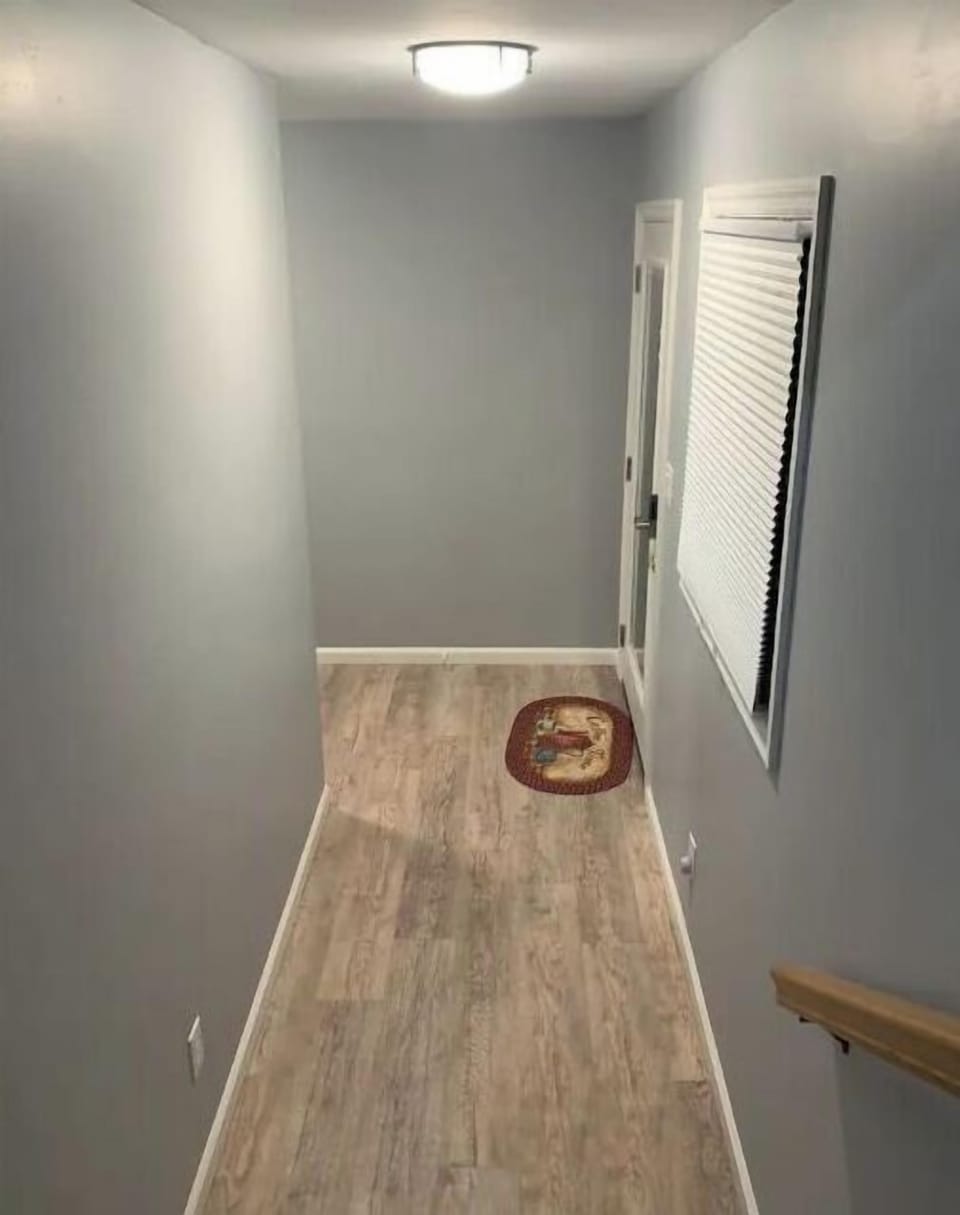 This view is from the stairwell towards the front entry.