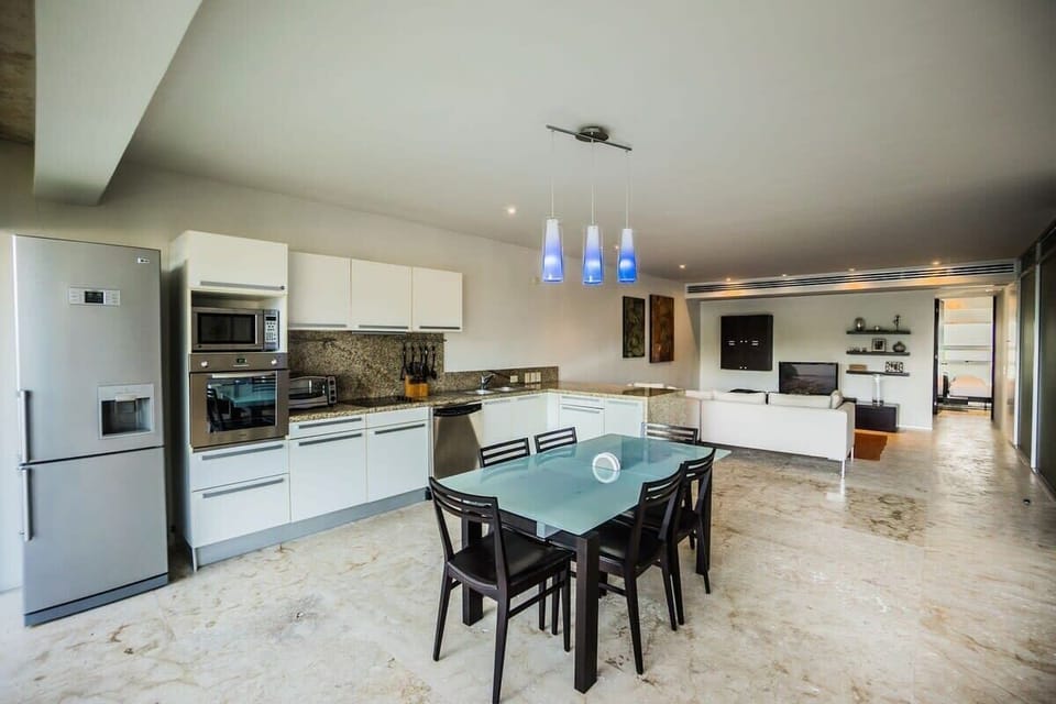 A fully-equipped kitchen lets you create tasty dishes at home, great if you have a special diet