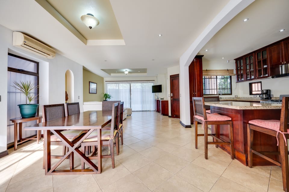 Open concept in the living, kitchen, and dining space