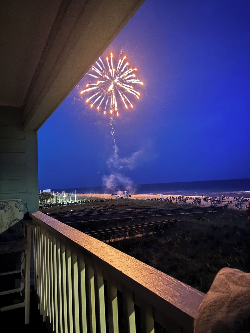 Fireworks during summer right from the balcony