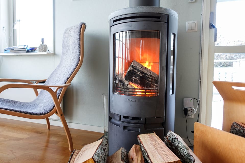 This fireplace is very efficient, you can heat up the house in winter season.