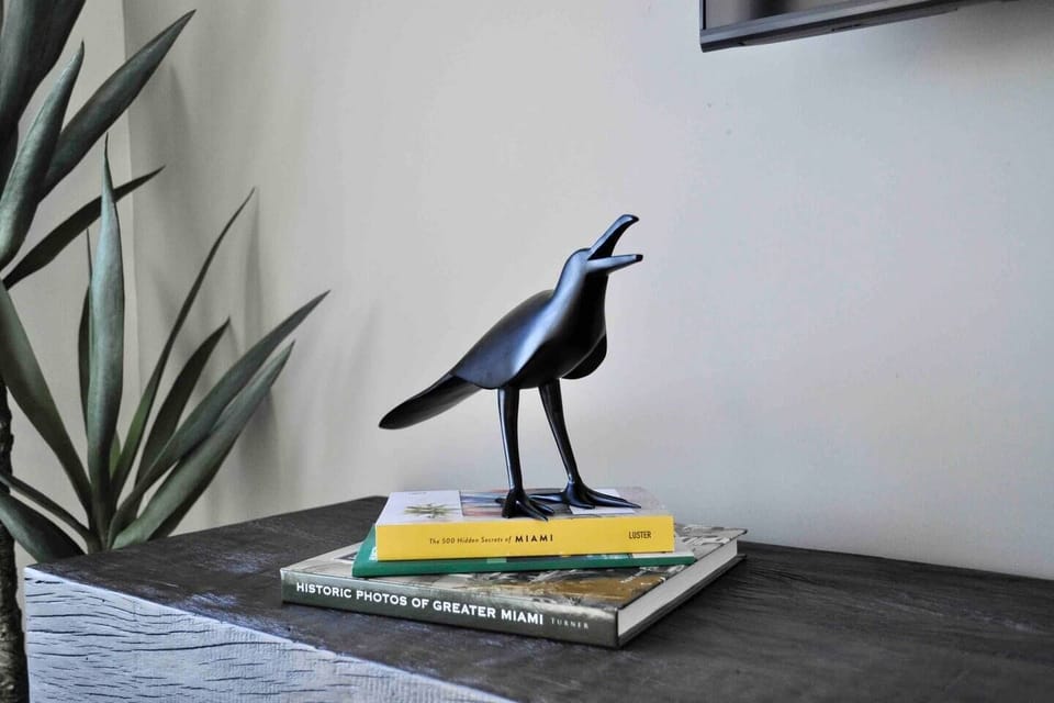 We have designed this condo with our own art pieces
