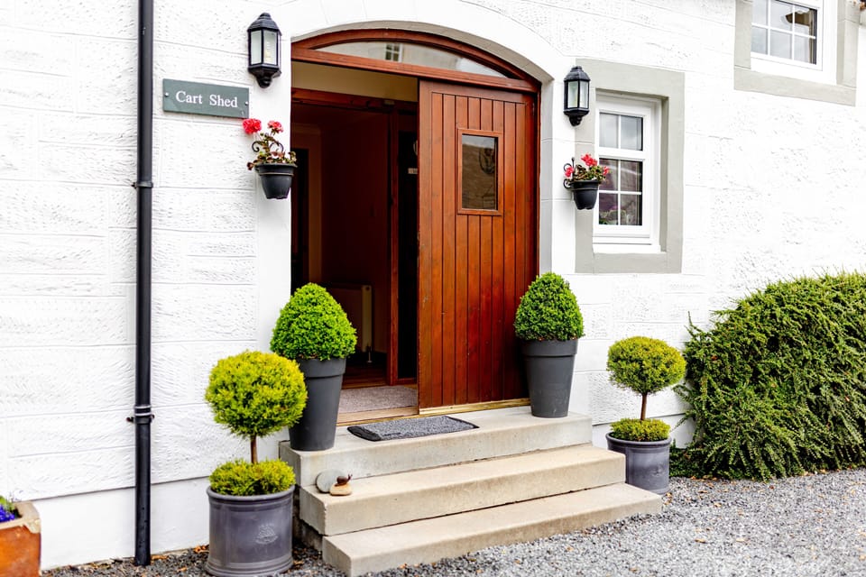 The Cart Shed front door. 