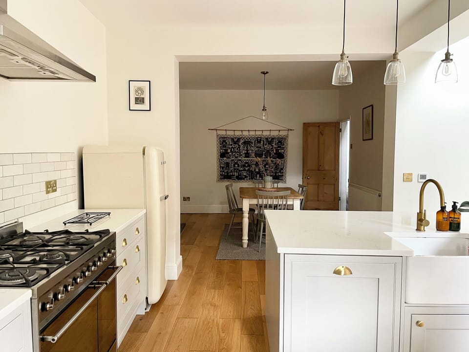 The dining area is suitable for 4 adults. 
