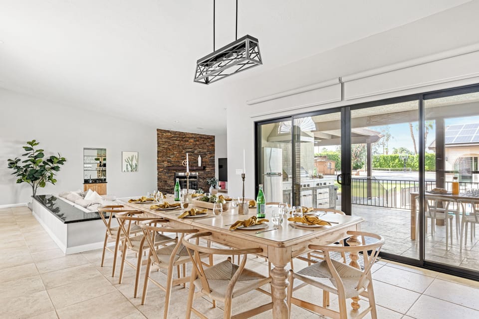 Dining room with outdoor access.