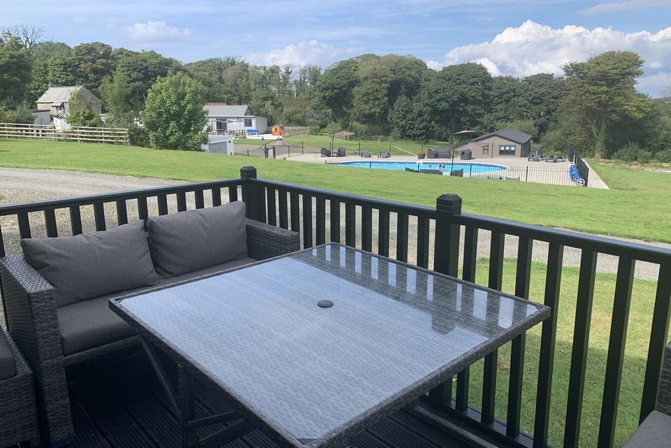 Hazel lodge view from decking