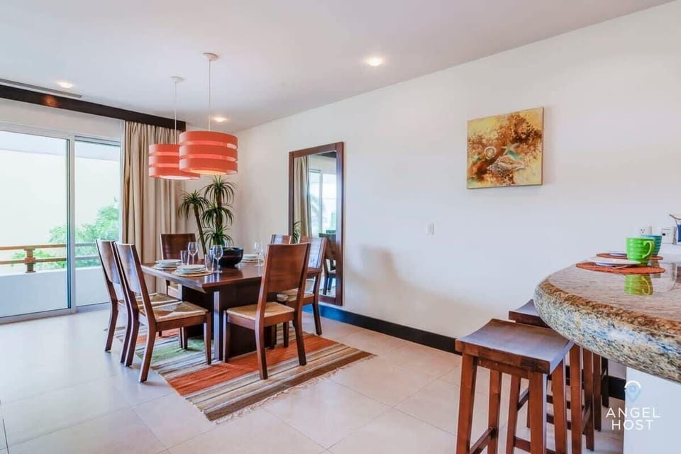 Stylish dining table set to accommodate 6 guests
