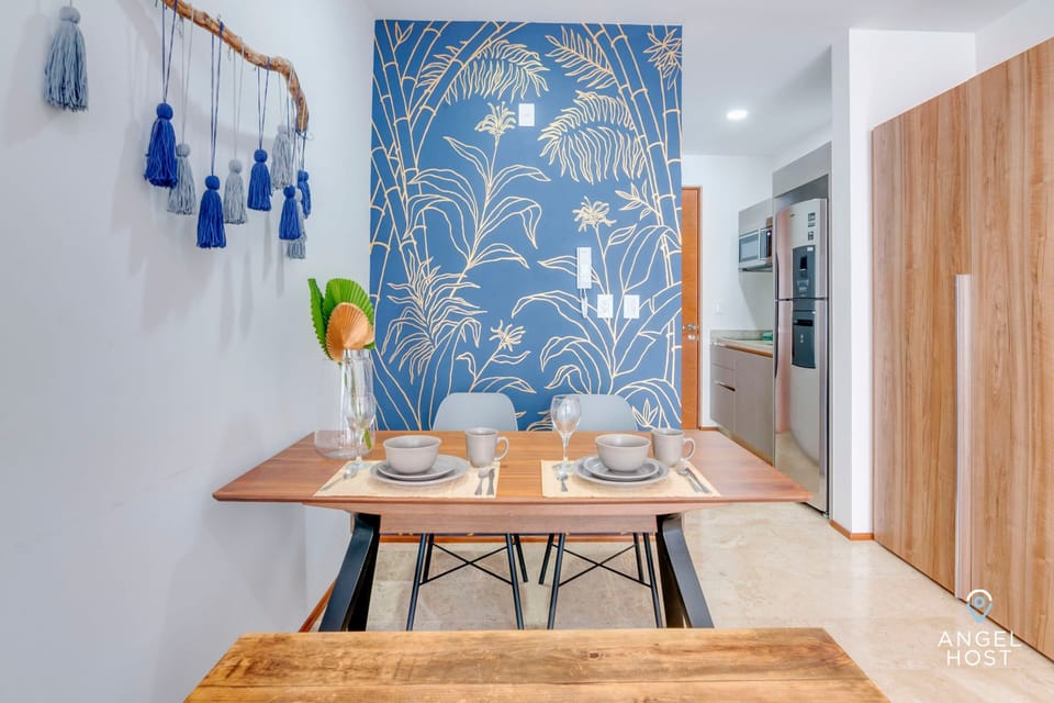 A stylish dining table for sit-down meals at  home