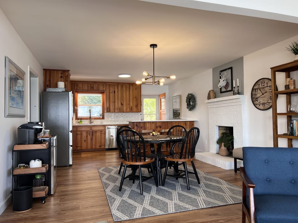 dining area and kitchen