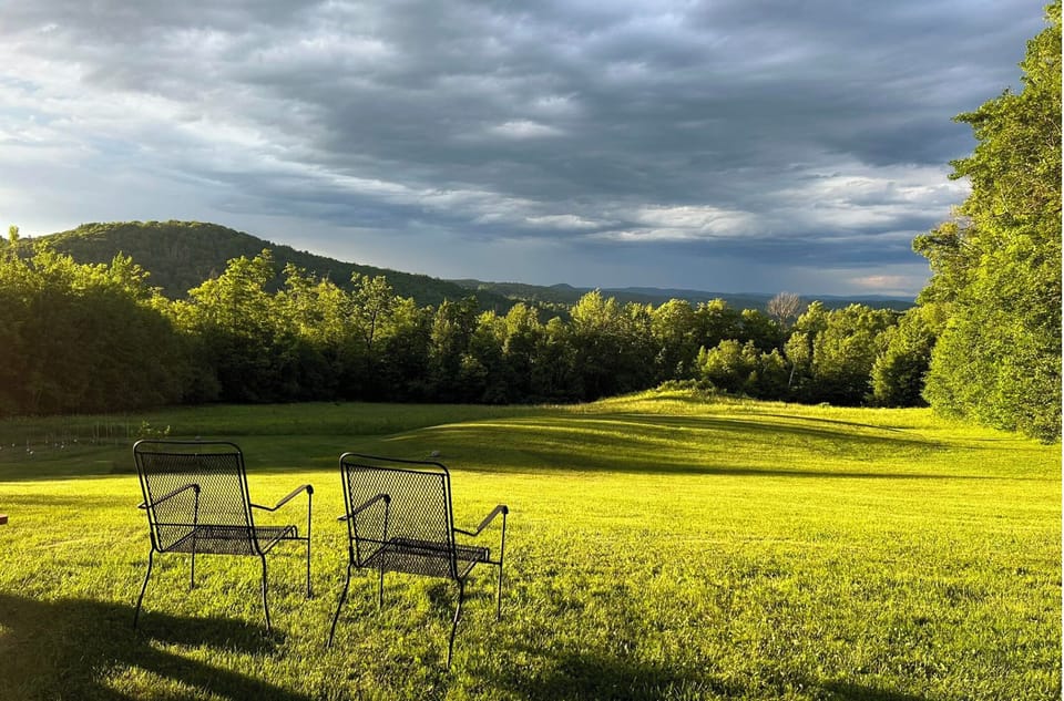 enjoy a sunset from the front yard