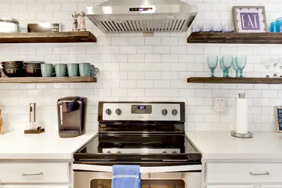 Fully stocked kitchen with everything you need to make a great meal and relax!