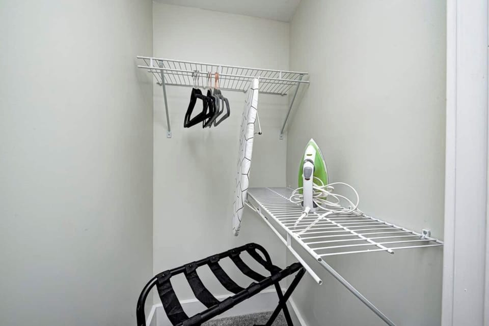 Clothing Hangers, Luggage Rack, Iron with Iron Board