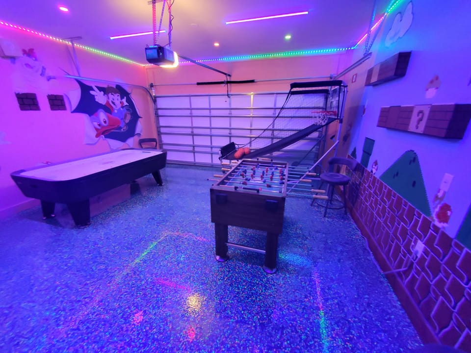 Super Mario Game Room With 2-Person Indoor Basketball