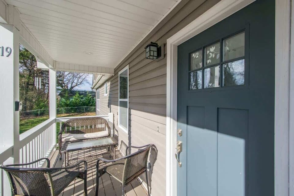 Have a breath of fresh air while sitting on the front porch.